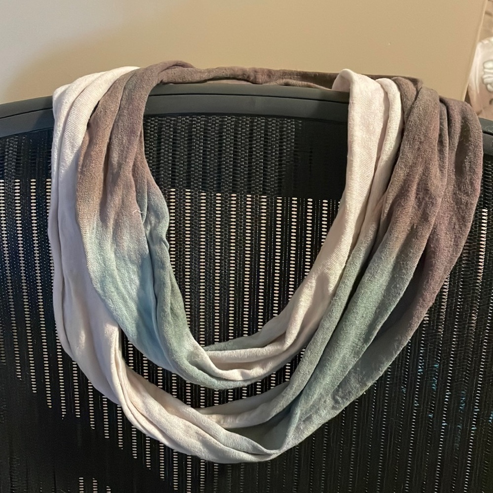 Hand dyed hemp jersey infinity scarf